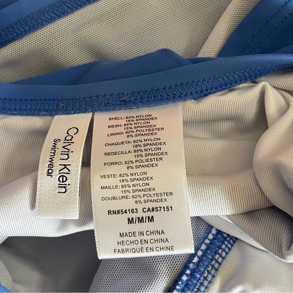 CALVIN KLEIN 💯WOMEN’S TANKINI WITH BIKINI BOTTOM EUC 👙 SZ MEDIUM💙💙💙 - Picture 3 of 16